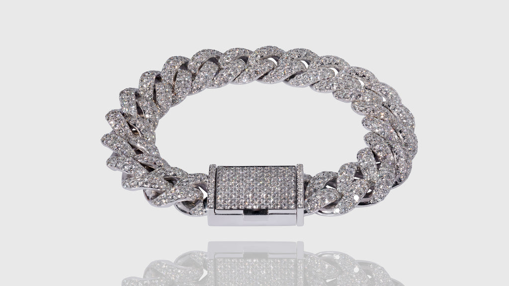 10K Gold Diamond Cuban Bracelet