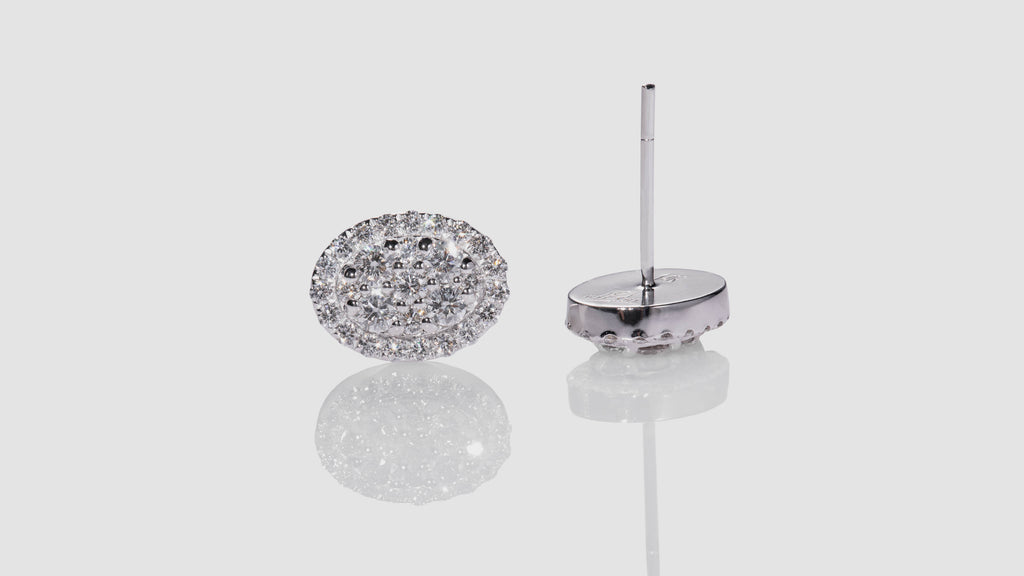 Pave diamond ball on sale earrings