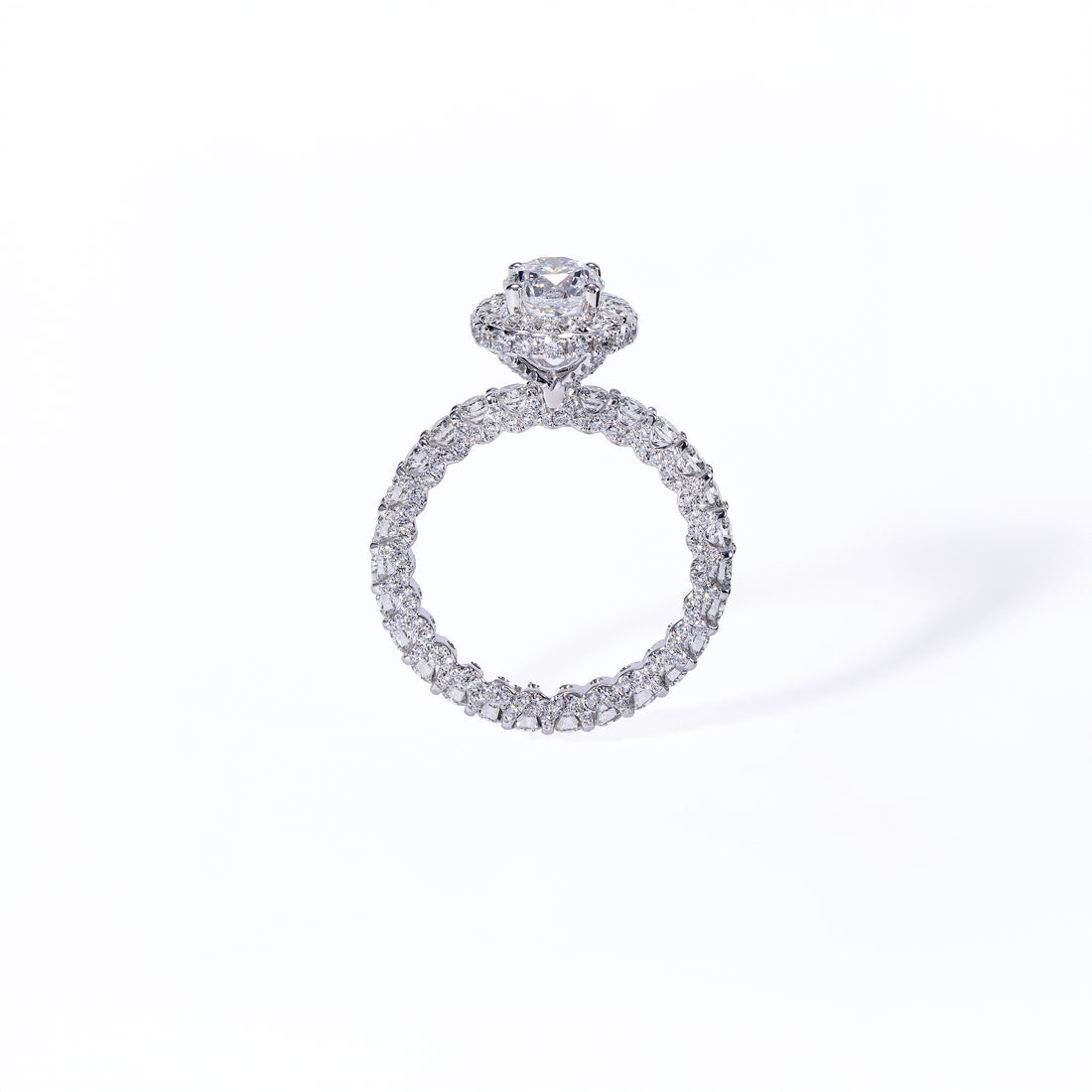 Kilani 3D Round Halo Engagement Ring