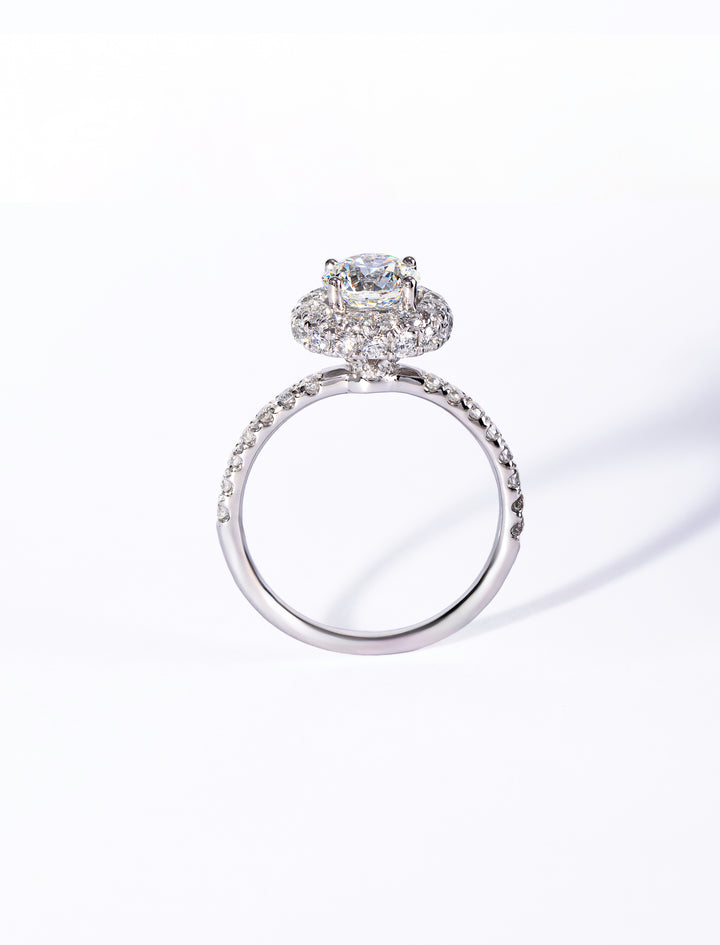 Round Halo Engagement Ring