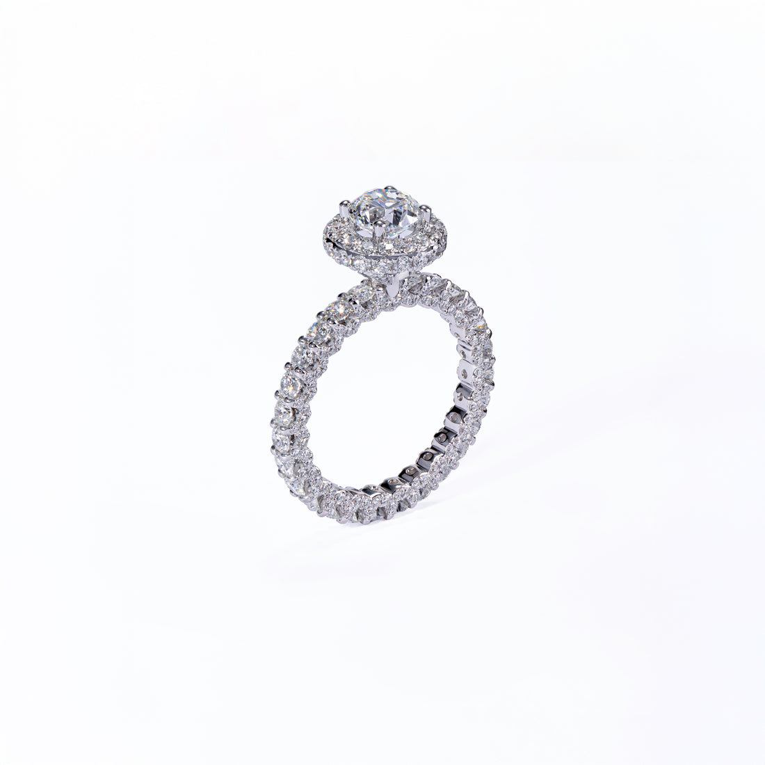 Kilani 3D Round Halo Engagement Ring