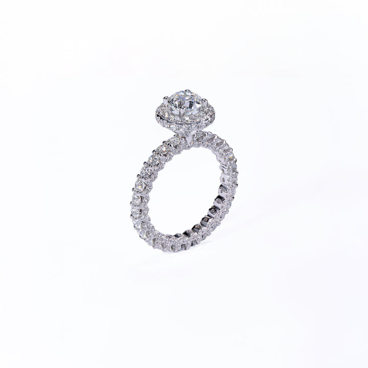 Kilani 3D Round Halo Engagement Ring