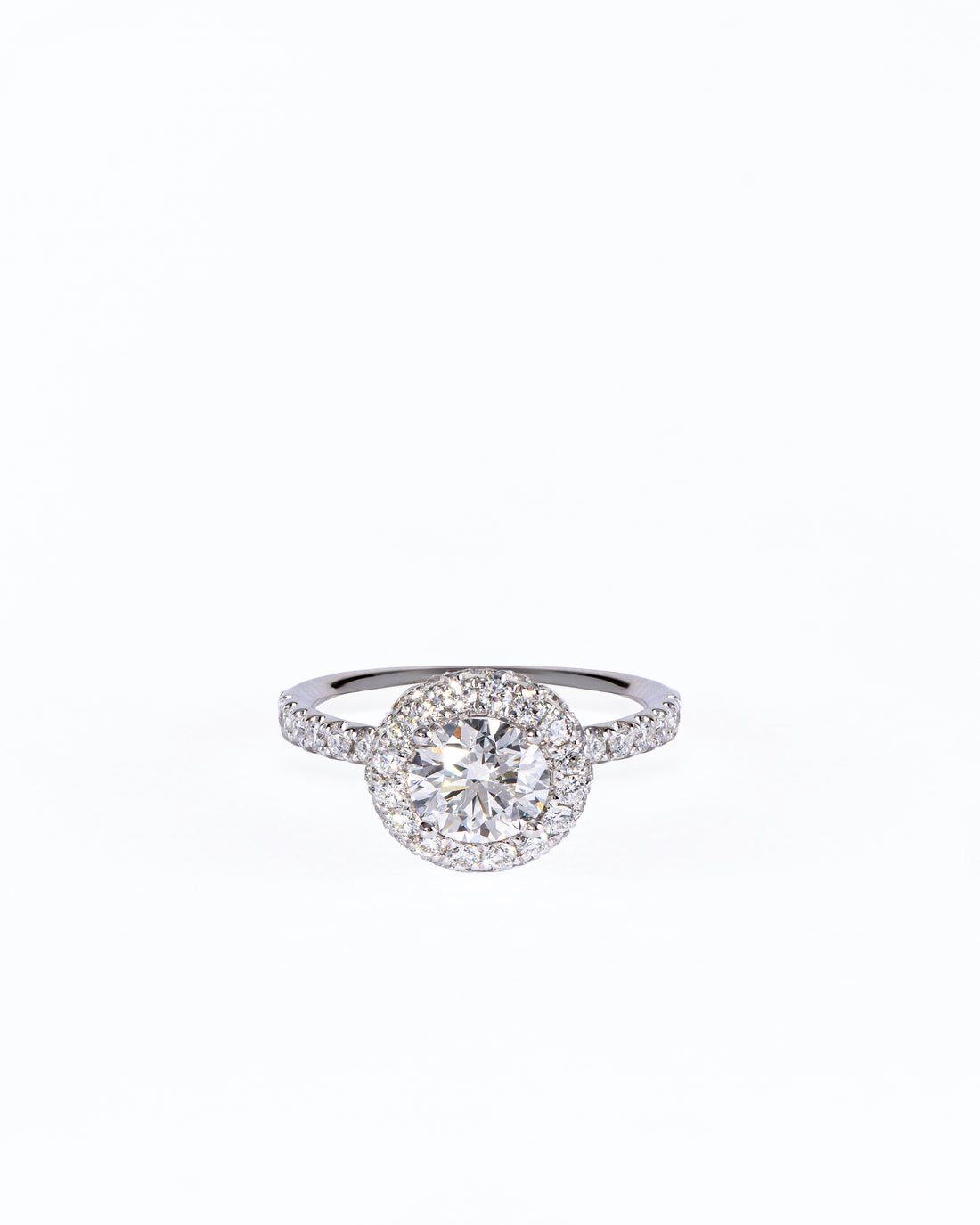 Round Halo Engagement Ring