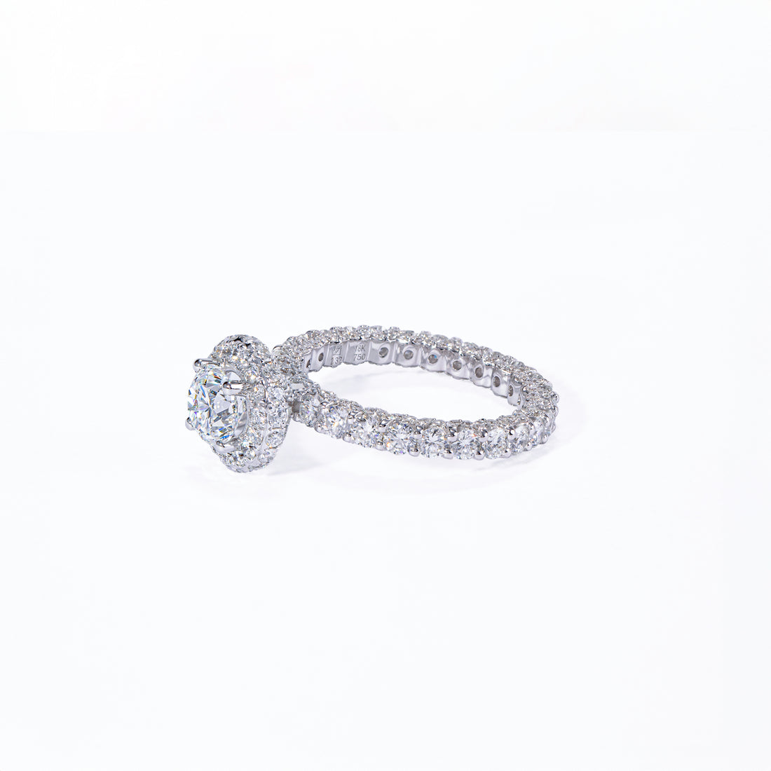 Kilani 3D Round Halo Engagement Ring