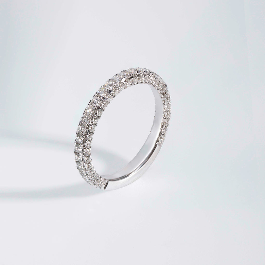 3D Diamond Wedding Band