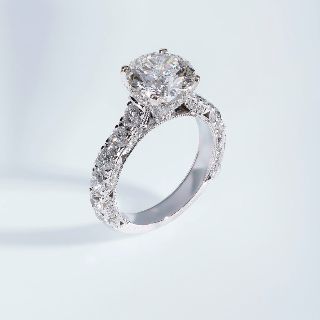 Cathedral Filigree Engagement Ring