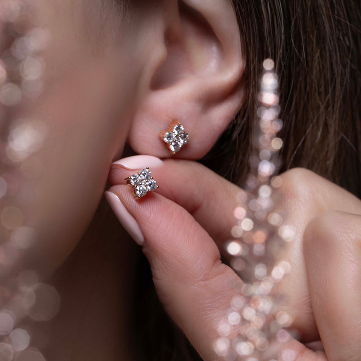 Clover Diamond Studs