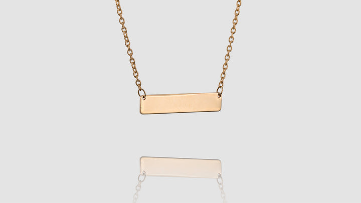 10K Yellow Gold Mini Bar Necklace