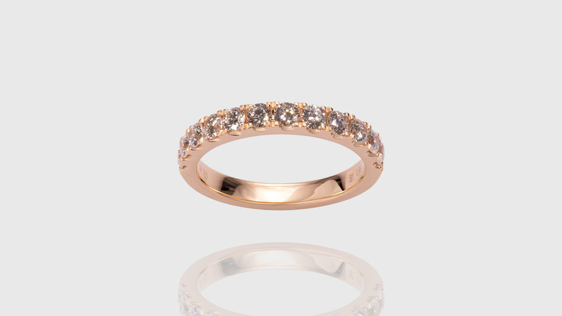 18K Yellow Gold Open Wall Band Ring (0.33CT)