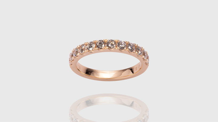 18K Yellow Gold Open Wall Band Ring (0.33CT)