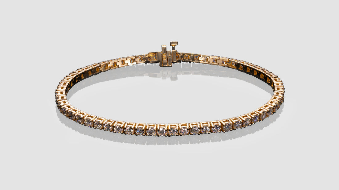 14K 4-Prong Tennis Diamond Bracelet