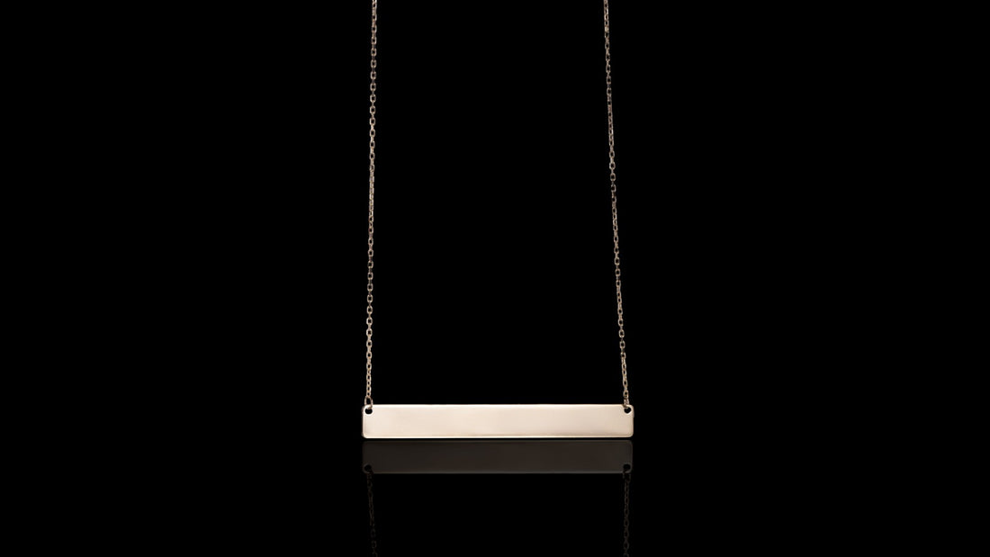 10K Yellow Gold Bar Necklace