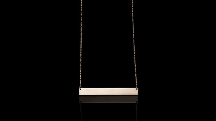 10K Yellow Gold Bar Necklace