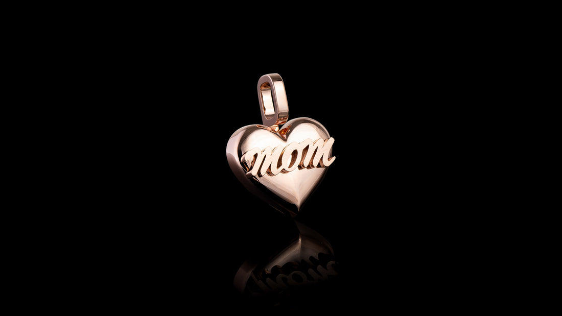 10K Gold Mom Heart Pendant