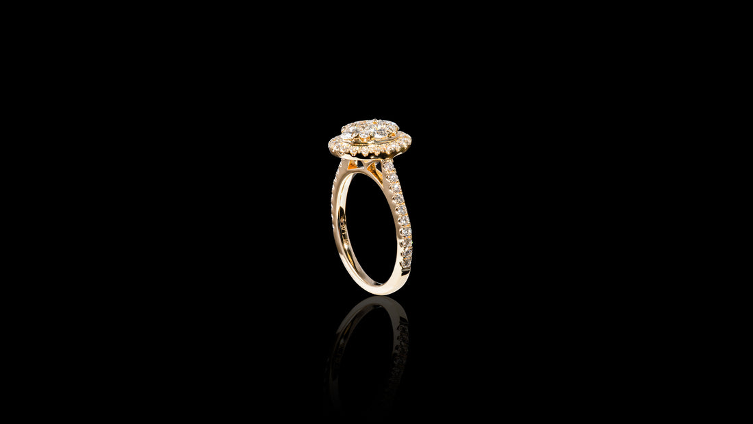 18K Gold Kilani Signature Round Engagement Ring