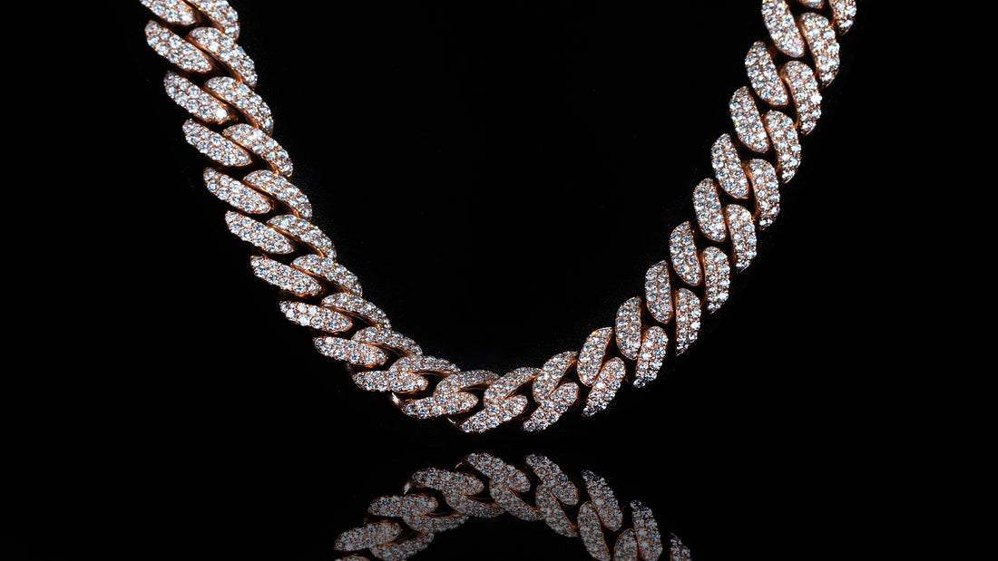 10K Rose Gold TorantoMax Setting Diamond Cuban Link Chain