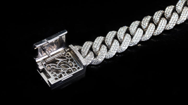 10K White Gold ToranoMAX™ Setting Diamond Cuban Link Chain