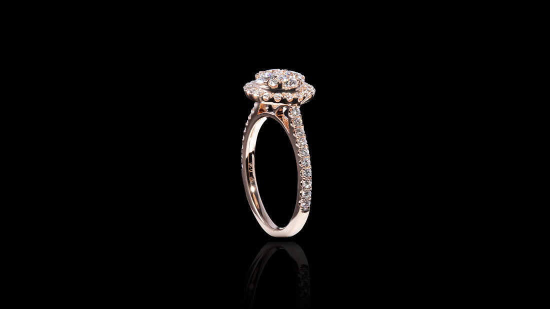 18K Gold Kilani Signature Round Engagement Ring