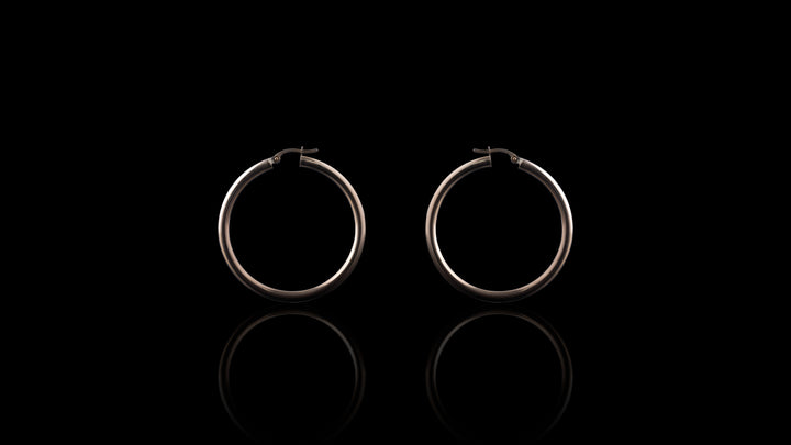 10K Yellow Gold Tube Style Hoops