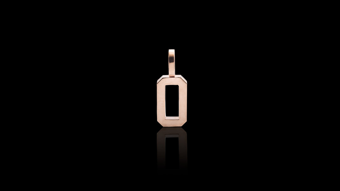 10K Gold Numeric Mini Charm Pendant