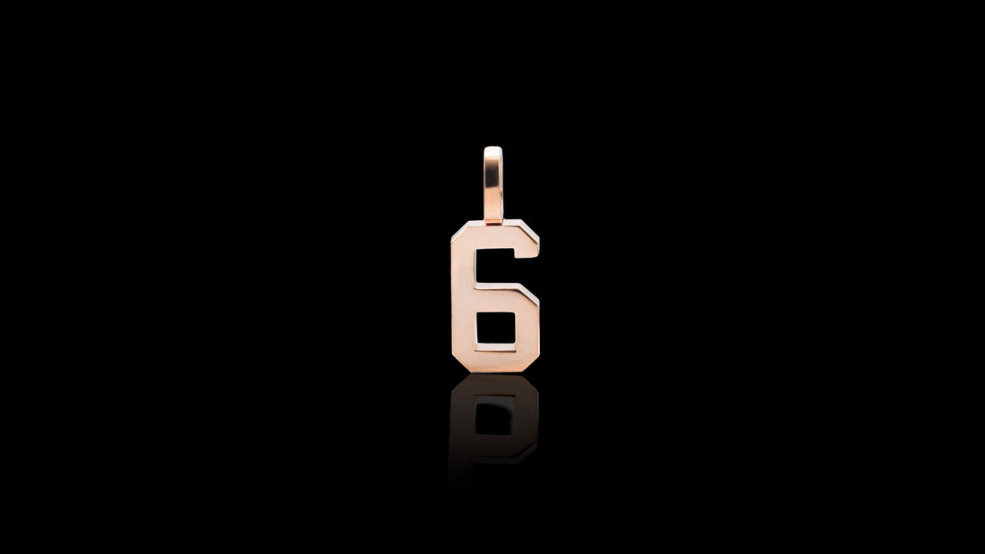 10K Gold Numeric Mini Charm Pendant