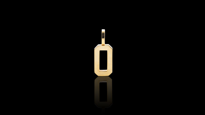 10K Gold Numeric Mini Charm Pendant