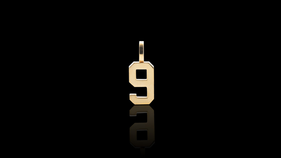 10K Gold Numeric Mini Charm Pendant