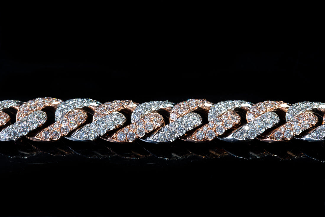 10K Two-Tone Gold ToranoMax Setting Diamond Cuban Link Chain