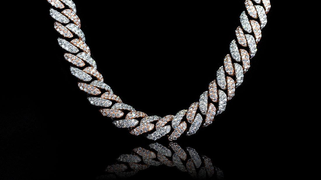 10K Two-Tone Gold ToranoMax Setting Diamond Cuban Link Chain