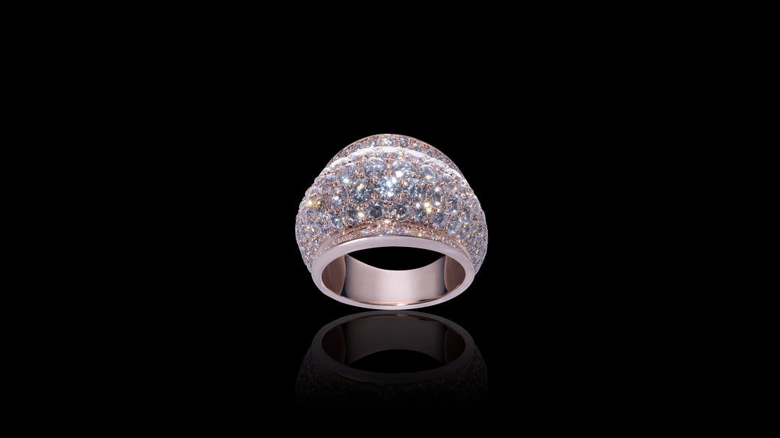 10K Gold 360 Galaxy Diamond Ring