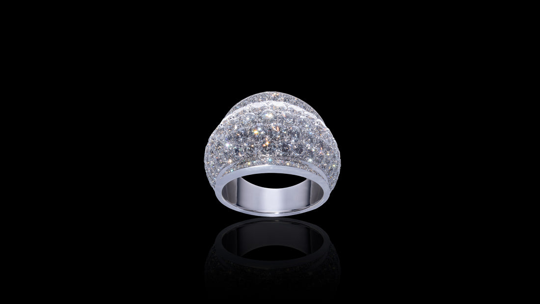 10K Gold 360 Galaxy Diamond Ring