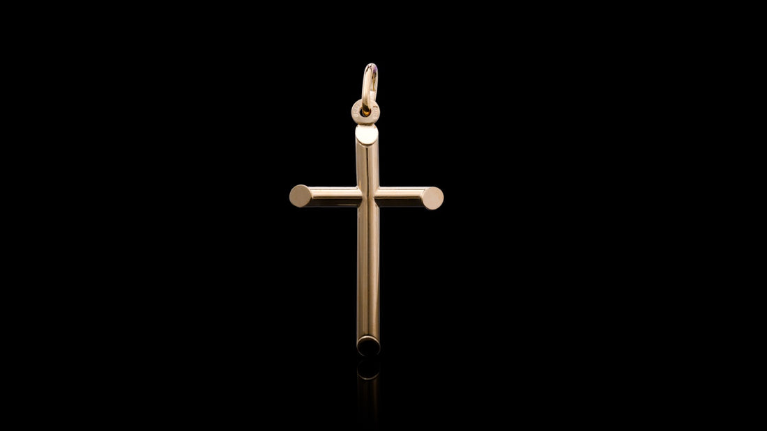 10K Yellow Gold Plain Cross