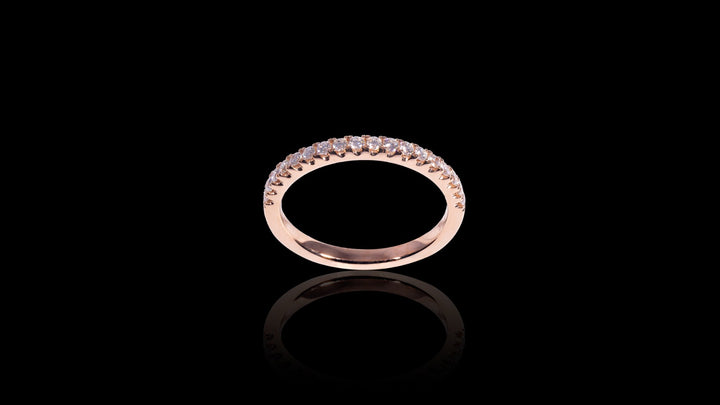 18K Rose Gold Open Wall Band Ring (0.33CT)