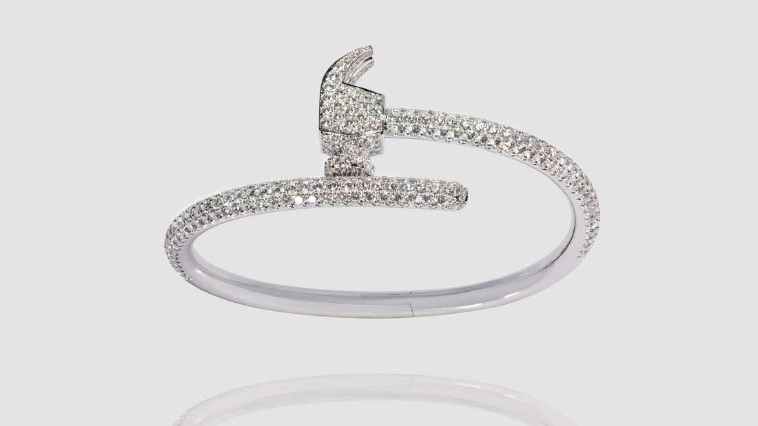 18K Gold Diamond Chakoch Bangle Bracelet