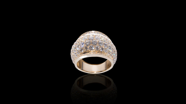 10K Gold 360 Galaxy Diamond Ring