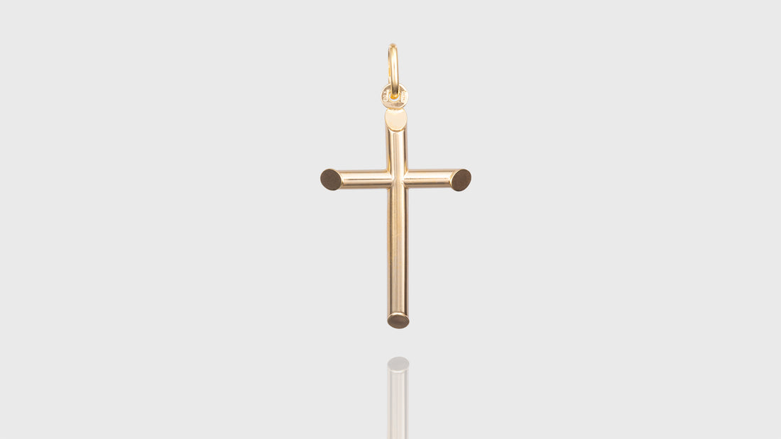 10K Yellow Gold Plain Cross