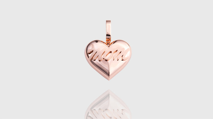 10K Gold Mom Heart Pendant