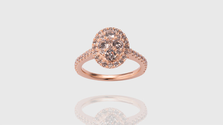 18K Gold Kilani Signature Oval Engagement Ring