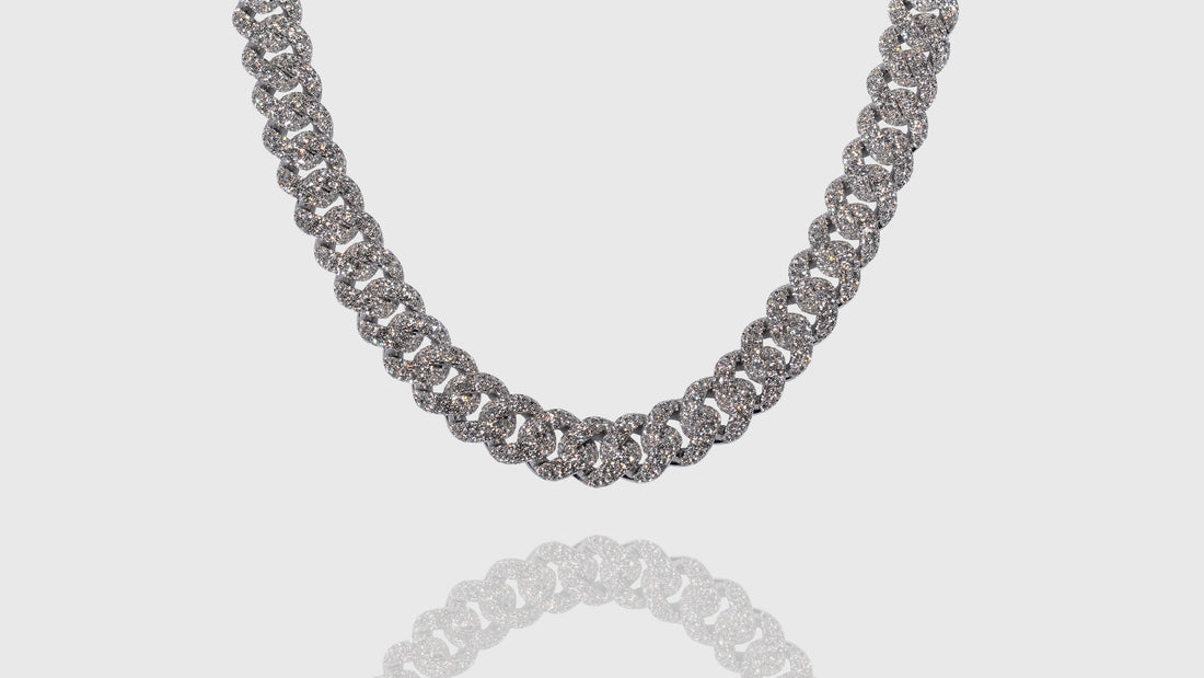 10K White Gold ToranoMAX™ Setting Diamond Cuban Link Chain