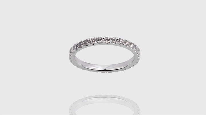 18K White Gold Open Wall Band Ring (0.33CT)