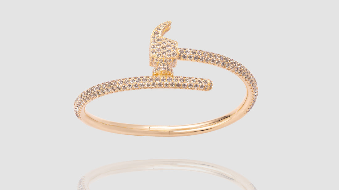 18K Gold Diamond Chakoch Bangle Bracelet