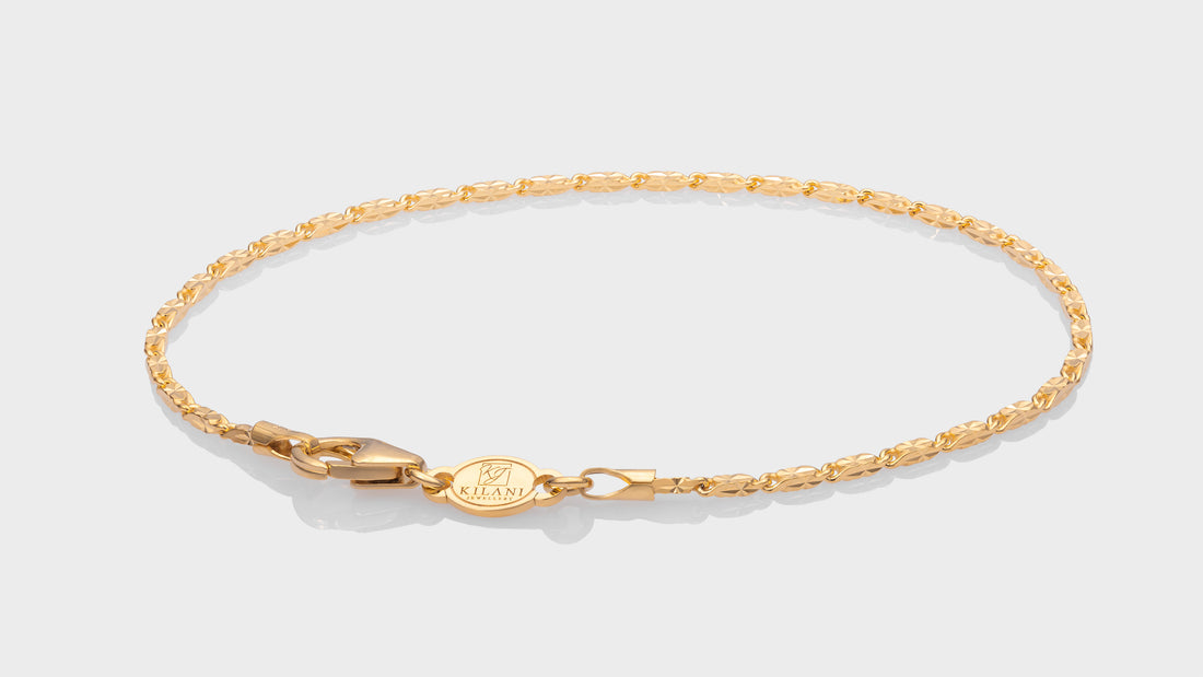 10K Gold Butterfly Link Bracelet