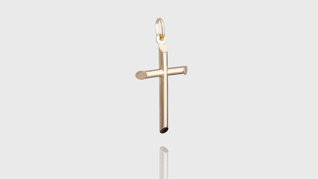 10K Yellow Gold Plain Cross