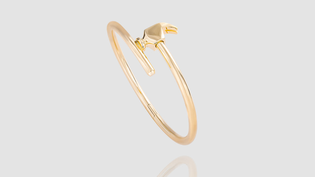 [Pre-Order] 18K Gold Plain Chakoch Bangle Bracelet